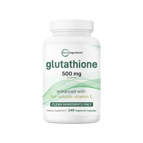 Micro Ingredients Glutathione 500mg with Vitamin C, 240 Vegetarian Capsules