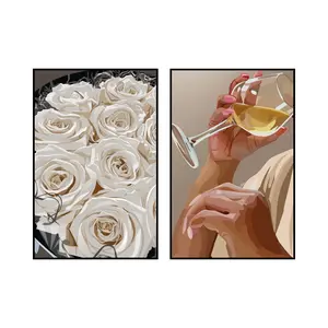Art Print Bundle : White Roses + White Wine