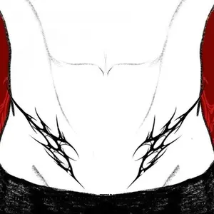 1pcs Cross Thorn Stripe Herbal Juice Tattoo Sticker Dark Gothic Temporary Tattoo Abdominal Waterproof Durable Fake Tattoo Party Gift Y2K