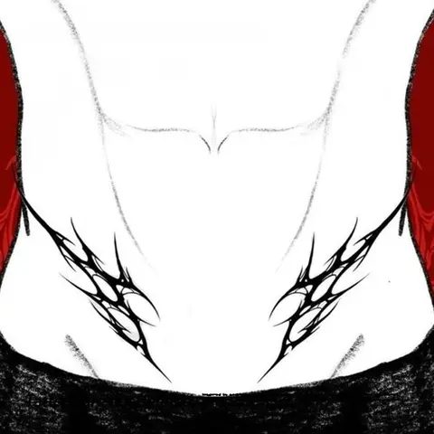 1pcs Cross Thorn Stripe Herbal Juice Tattoo Sticker Dark Gothic Temporary Tattoo Abdominal Waterproof Durable Fake Tattoo Party Gift Y2K Temporary Tattoos Stickers