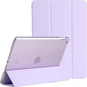 Case Compatible with iPad 9th Generation 2021, Auto Wake&Sleep Translucent Frosted PC  Case for iPad 9th Generation/iPad 8th Generation (2020)/7th Generation (2019), Light Purple