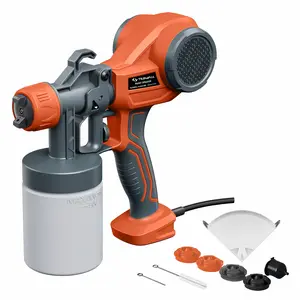 Tilswall Alien 500 Ultra Paint Sprayer Tool HVLP Electric Sprayer, Adjustable Width Knob, 600ml Container, 4 Nozzles, 3 Patterns, Easy to Clean – Great for Furniture, Walls, Fencing & DIY High Power Hv lps Handle Tool mom father mother gift