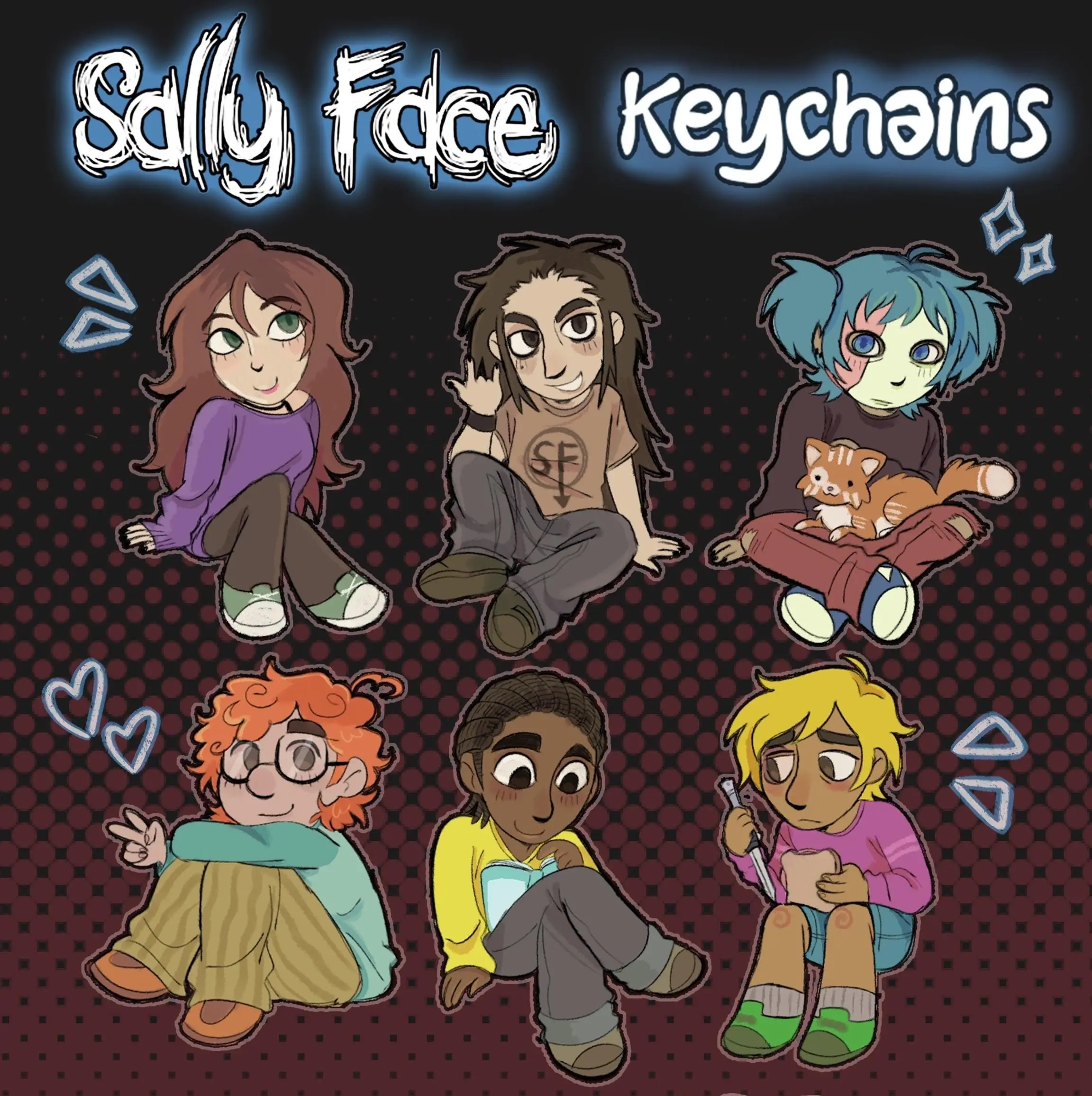 Sally Face Game Keychains - Cute Keyrings Birthday Gifts – Cute Acrylic Keychain Charms, Perfect Gift for Fans & Collectors