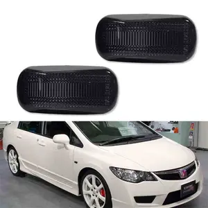 2PCS Spec Smoked Fron Side Marker Lights Housings For Honda/Acura RSX Integra Civic EP3 Replace OEM 34301-S5H-T02 , 34301-S5A-003 , 34301-S5A-013