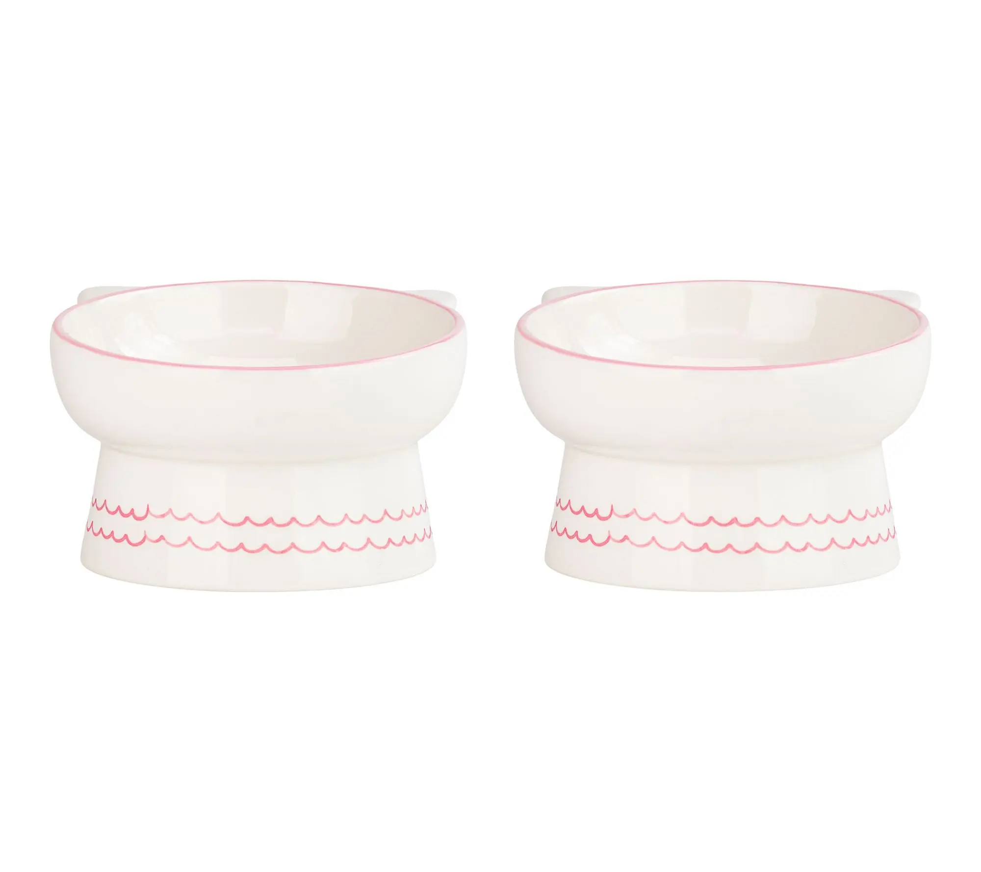 10 Strawberry Street Set of 2 Ears Up Elevated Pet Bowl