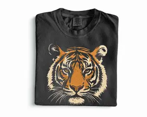 Comfort Colors Vintage Tiger Tee Retro Tiger T-shirt 90s Animal Gift for Tiger Lover Wild Cat Shirt Retro Jungle Safari Tiger Graphic Tee