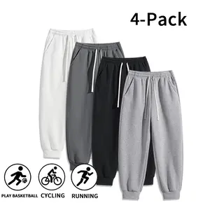 4-Pack Men’s Athletic Jogger Pants, Durable Sweatpants for Sports & Everyday Use (Optional 4-Pack and 2-Pack)
