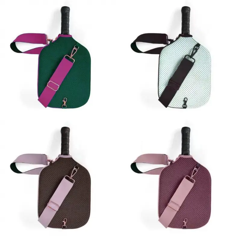Neoprene Pickleball Racket Cover Side-Opening Waterproof Pickleball Racket Protective Bag Tennis Shoulder Bag