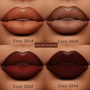 2PC-Coffee Brown Nude Lipstick | Soft Matte, Long-Lasting, Waterproof, Smooth Texture | New Arrival Buy 1 Get 1 FREE