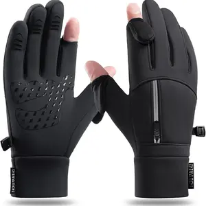 Men's winter touch screen gloves, running, hiking, cycling, driving warm lightweight warm gloves, motorcycle gloves, mountaineering training gloves, daily outdoor activitiesRAIMENTRY