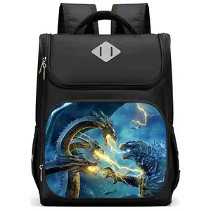 2026 New Godzilla School Bag Spine Protection Small Bag Cartoon Backpack Waterproof Large Capacity Flip Three-dimensional Backpack