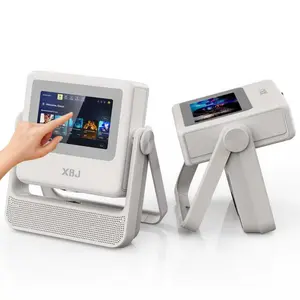 XBJ Native 1080P Projector, Portable Outdoor Movie Projector, Full HD Mini Projector with Speaker, Compatible with Smartphones, HD, USB, AV, PS5