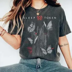 Sleep Token Butterflies Band Logo T Shirt, Sweatshirt, Hoodie, Comfort Colors T-Shirt
