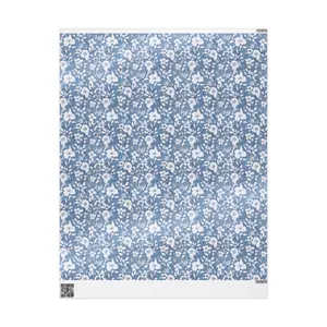 Spring Blue and White Floral Gift Wrap Papers