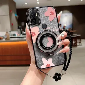1 Piece a11s Lovely flowers With Circular bracket lanyardPattern Comfortable feel Design Lightweight Protection Made Suitable For OPPO A11s Phone Cases Ideal For Entertainment