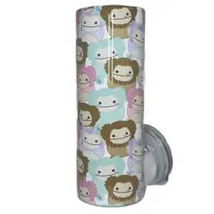 Squishmallow Inspired 20oz Stainless Steel Tumbler with Squishmallow Design includes lid and straw