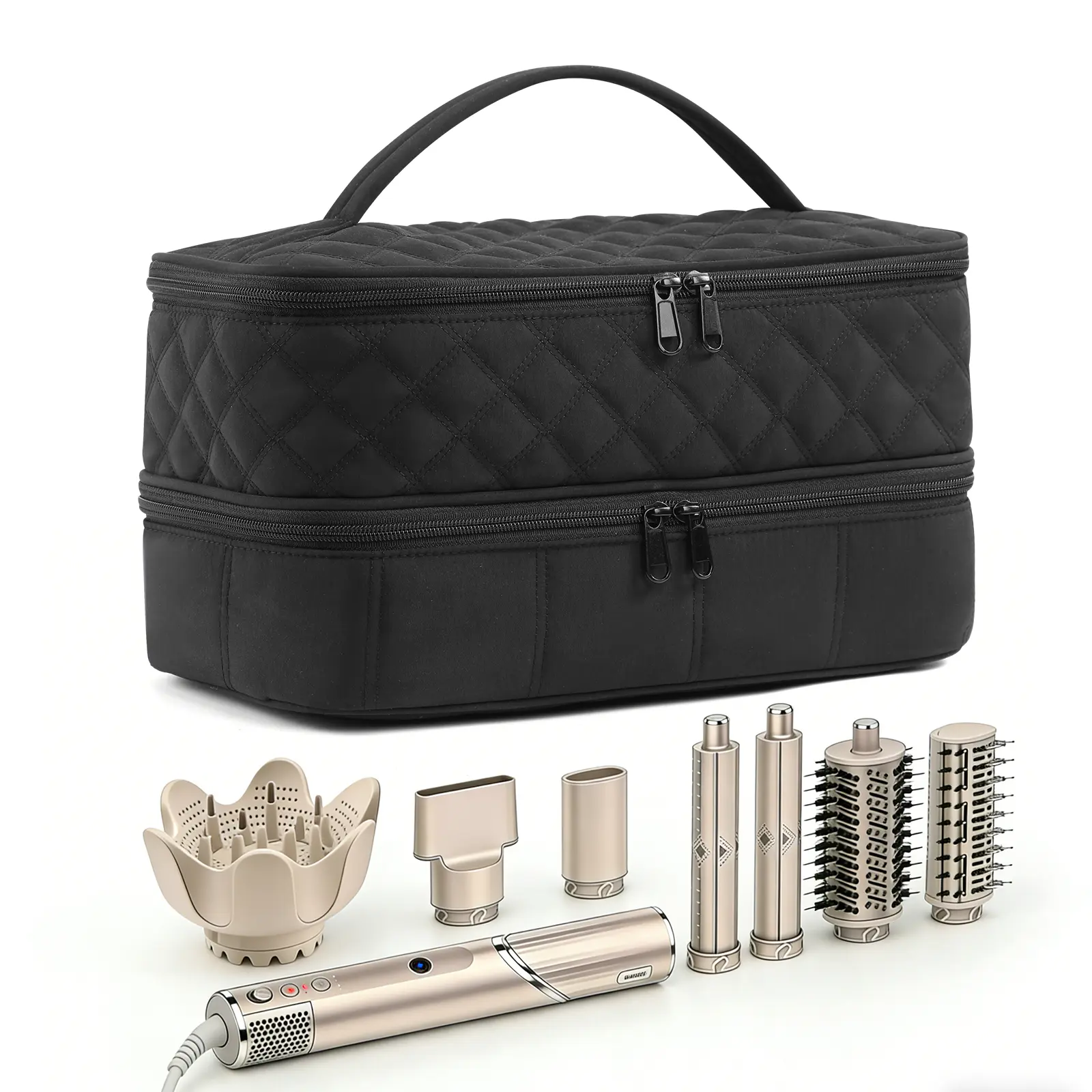 Hair Travel Carrying Case Compatible with Shark Flex Style/Dyson Airwrap, Double-Layer hair drying Storage Case for Shark SpeedStyle Hair Dryer & Accessories