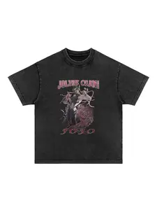 "Jolyne Cujoh"  Anime Graphic Tee  - Washed Oversized T-Shirt,Anime Fan Gift ,Clean Fit ,Meme Shirt,Graphic Washed Oversized Tees for Men & Women,Summer Round Neck Short Sleeve ,Sports Shirt,Workout T-shirt,Couple shirt