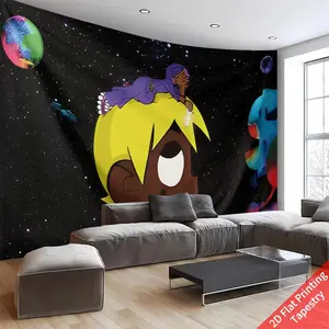 Hiphop Singer Tapestry, Rapper Art Wall Flag Banner, Wall Hanging Tapestry, Perfect for Dorm Rooms, Bedrooms, Living Rooms, Outdoor Gardens