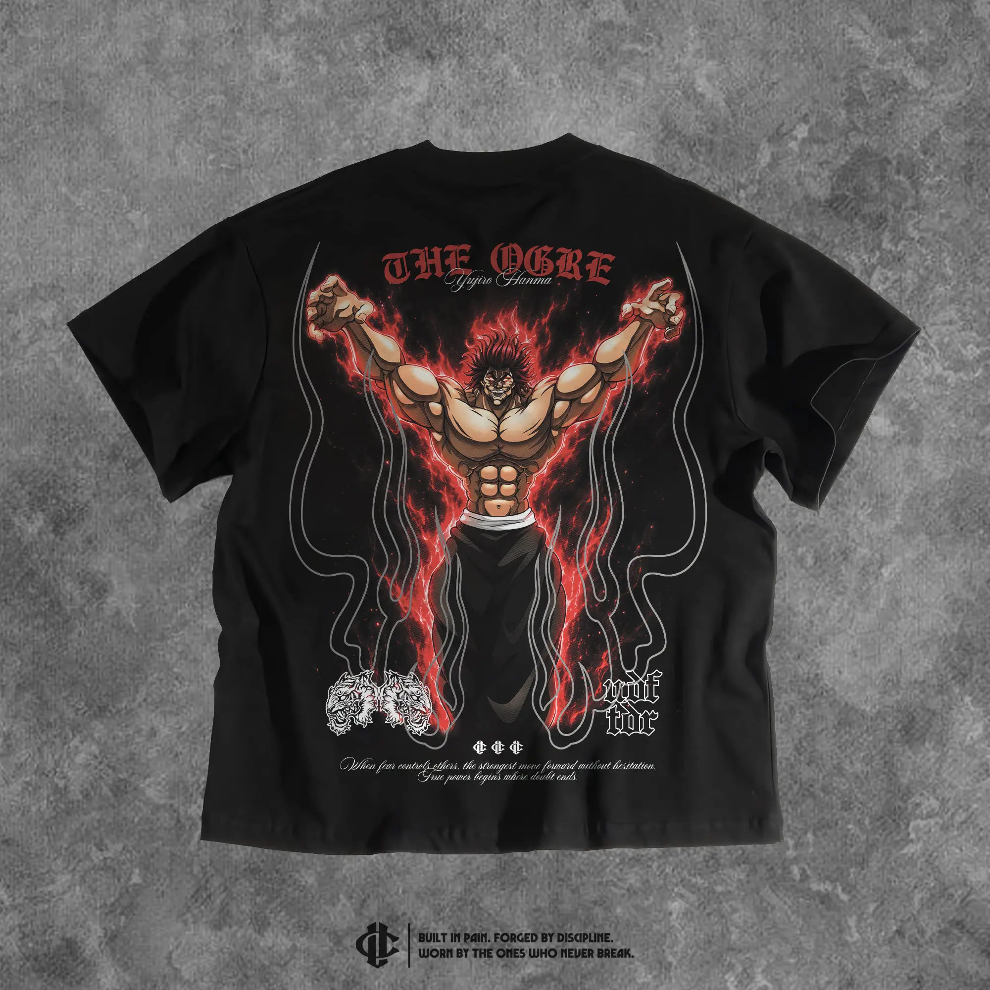 "THE OGRE YUJIRO HANMA" Tee, Men's Gym, Workout Wear, Anime Gym Shirt Gym Apparel.