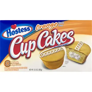 Hostess Orange Cupcakes, 8 Count, 13.5 oz Box | Pack of 3 (24 Total)