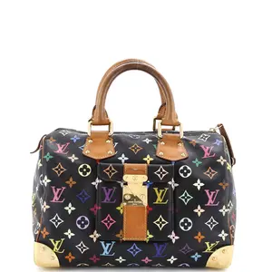 Pre-owned Louis Vuitton Canvas Coated Top Handle Bags Speedy Handbag Monogram Multicolor 30 by Rebag