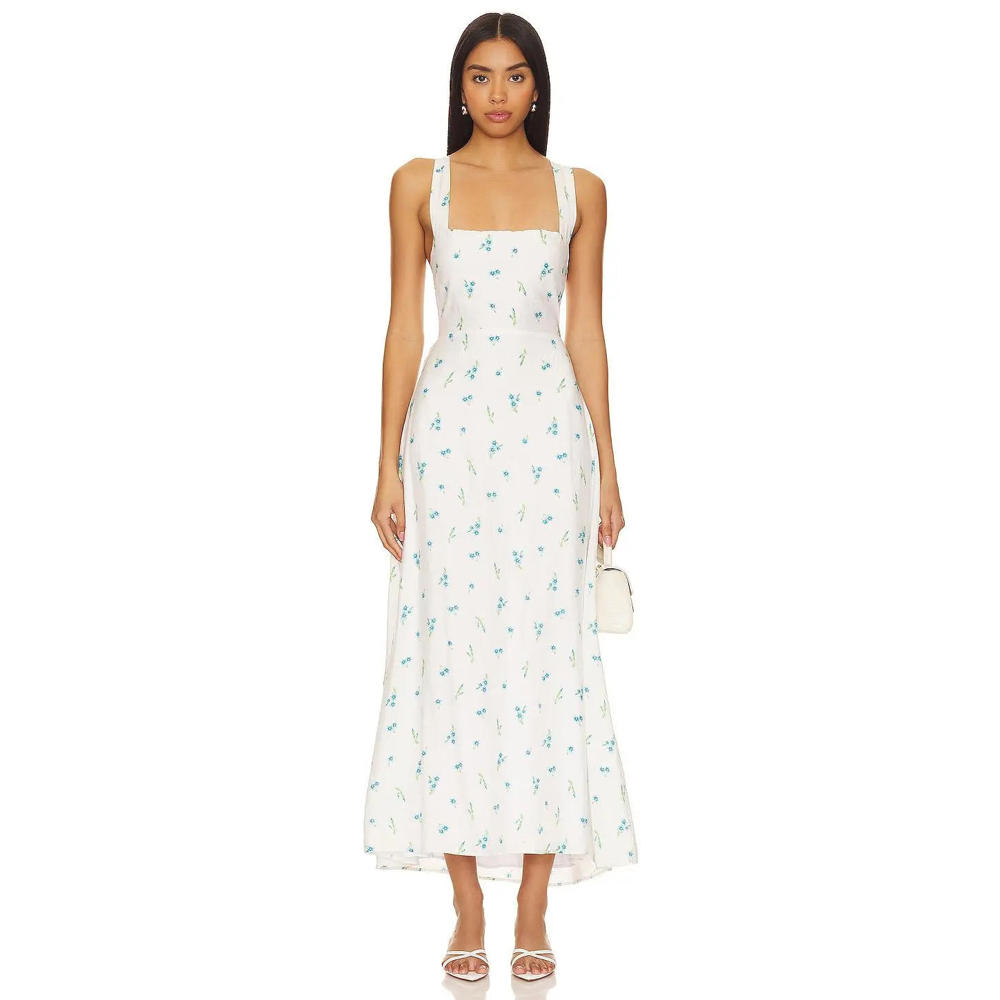 Show Me Your Mumu Marmont Midi Dress in Bluebell Ditsy