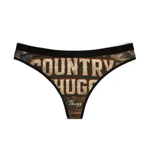 Country Thugg Nation Women's Thong – Camo Graphic Panty