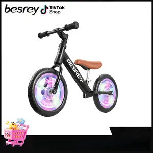 Besrey Baby Balance Bike for 2-5 Year Olds - Colorful Lighting No Pedal Toddler Bike with Durable Iron Frame & EVA Flat-Free Tires - Perfect Birthday Gift for Boys & Girls