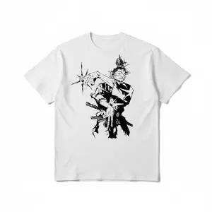 Vagabond "Miyamoto Musashi" Anime Vintage Oversized Tshirt DTG Print 180GSM Cotton Original Design Crewneck Regular Shoulder Unisex Streetwear