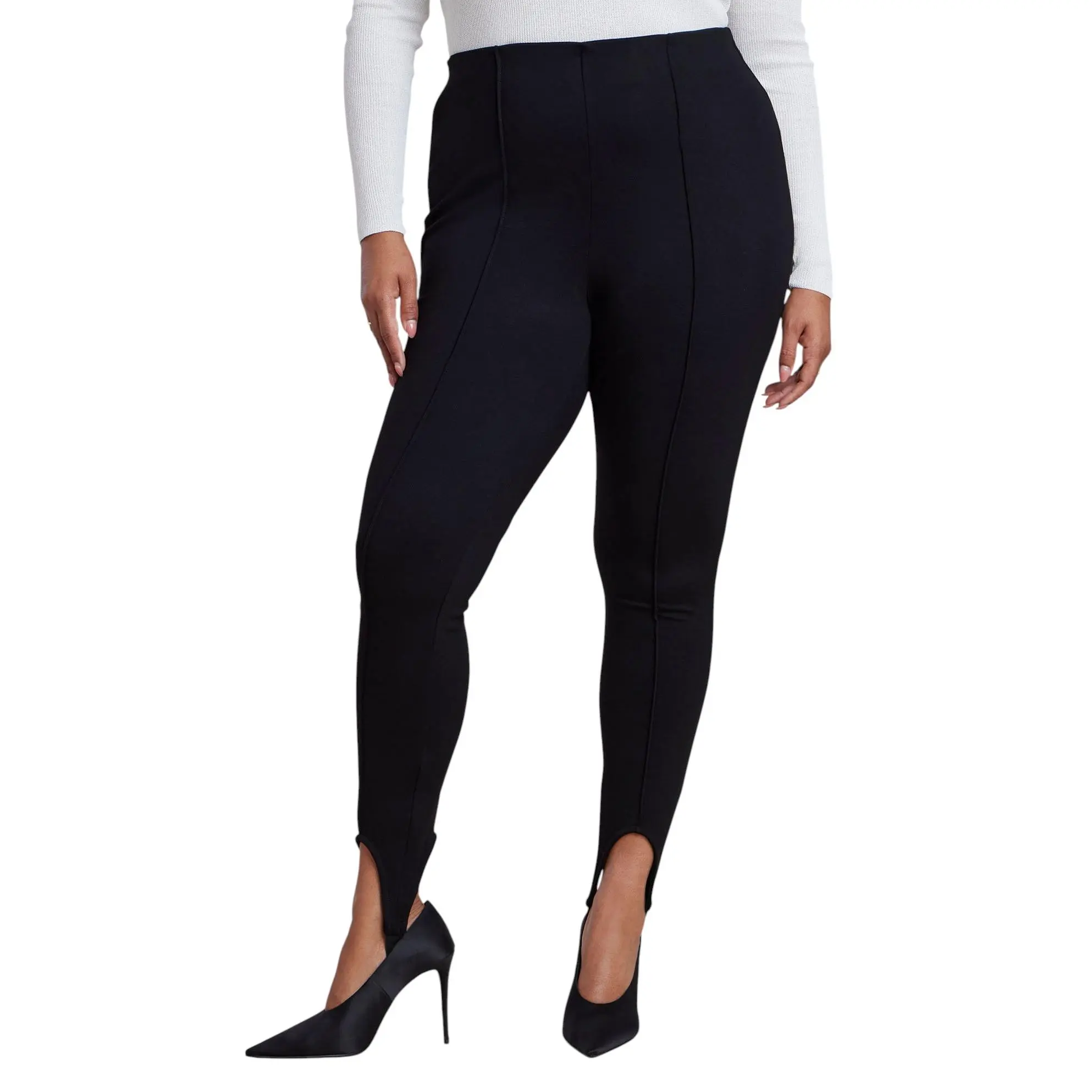 ELOQUII Women's Plus Size Miracle Flawless Ponte Stirrup Legging