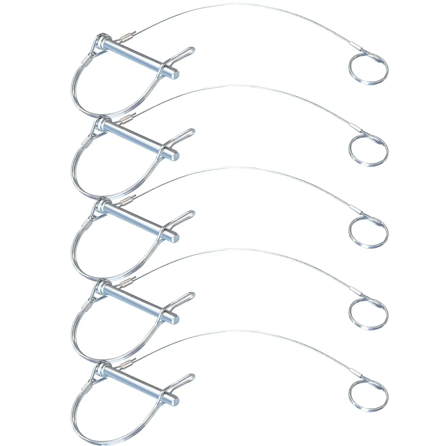 5 PCS Trailer Coupler Pin, Durable and Corrosion Resistant 5/16" x 1-3/4" Hitch Pin with Chain, High Conversion Rate Trailer Hitch Pin for Various Trailer Applications.