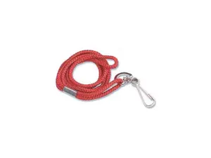 Baumgartens Standard Lanyard, With Hook, 36" L, Nylon, Red 68902