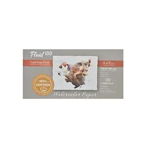 Global Art Fluid 100 Watercolor Paper EZ Blocks Cold Press 6x12 140lb