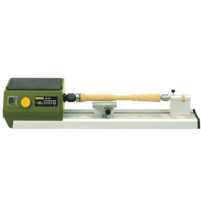 Proxxon MICRO Woodturning Lathe DB 250 — 1,000–5,000 RPM, 250mm Centers, 6 Collets Included (No. 37020)