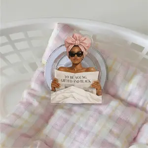 To Be Young,Gifted and Black Kindle Grip, Black Girl Reading Newspaper Phone Grip, Melanin Aesthetic Pop Grip Stand, Cute Bookish Pop Socket