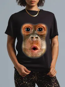100% Cotton Monkey Face Breath Funny Men Womens Halloween Costume T-Shirt