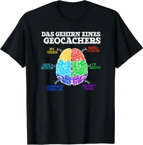 Geo Caching Treasure Hunt with Brain of a Geocacher T-Shirt - Samuelmar Shop 23B0BRJK96PT