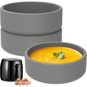 3Pcs Air Fryer Egg Mold,3 Pcs Reusable Nonstick Egg Bites Pan-Alternative to Egg Cooker/Sous Vide Egg Bite Maker,BPA Free,Dishwasher Safe,Air Fryer Accessories(Grey,3pcs)