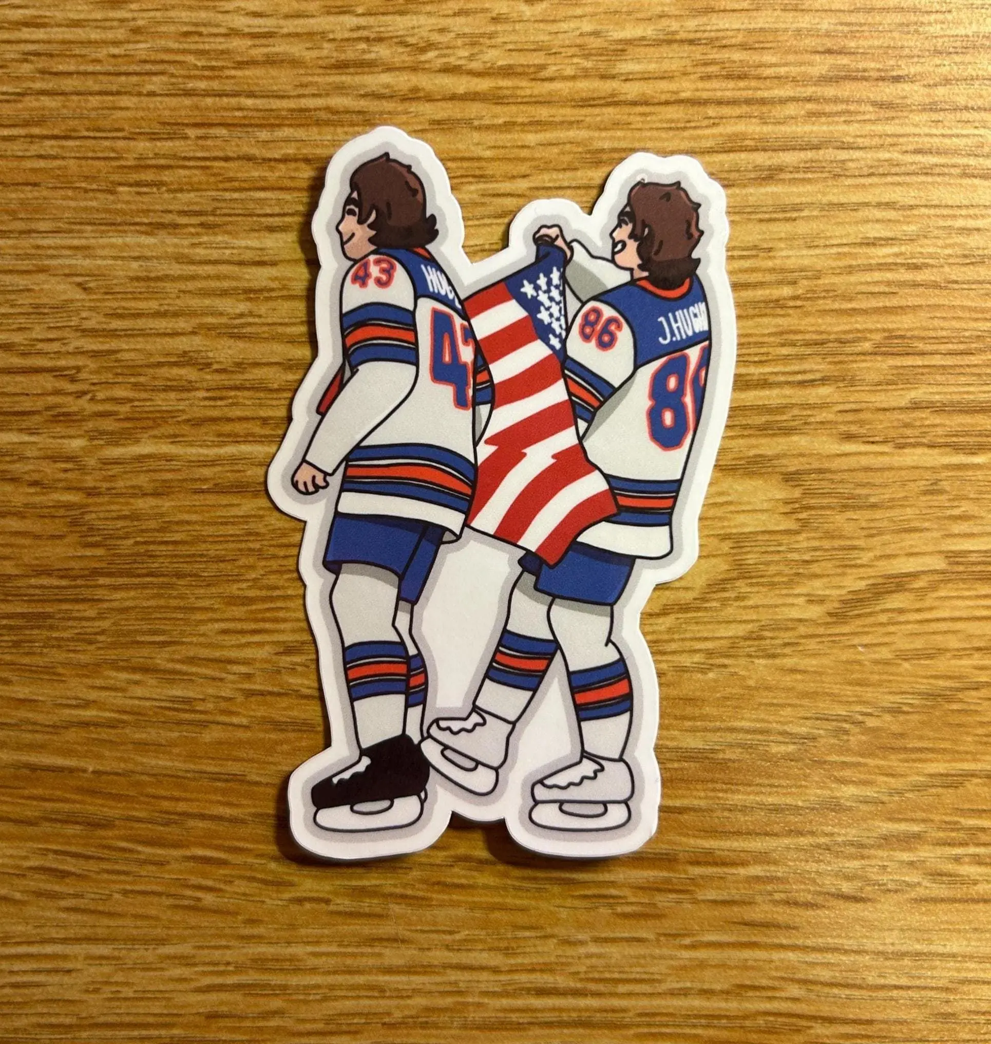 USA Hockey Victory Fan Sticker, Ice Hockey Championship Graphic Decal, Team USA Inspired Sports Sticker, Game Day Hockey Laptop Water Bottle Decal, Golden Goal Celebration Hockey Lover Gift HFN