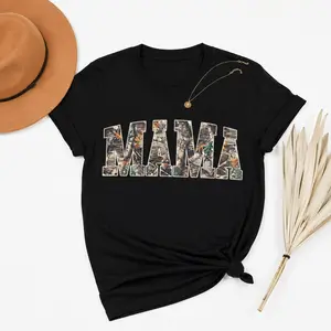 Hunting Mama T-Shirt, Camo Mama Shirt, Mother's Day Gift, Camouflage Mama T-Shirt, Varsity Mama Shirt, Retro Mam Shirt,Cotton Unisex Graphic Casual Short Sleeve Crew Neck,Shirt for Men & Women, Gift for Her and Him Unisex T-shirt