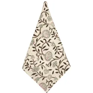 Pink Pomegranate Cabana Floral Printed Cotton Napkins