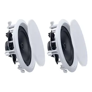 【DealsForYouDays】VEVOR In Ceiling Speakers, 8", In-Ceiling & In-Wall Speaker System, Hi-Fi Sound, 150W Peak, 2-Way Flush Mount Speakers, for Damp Humid Placement, Home Theater, Living Room, or Covered Patio, 1 Pair