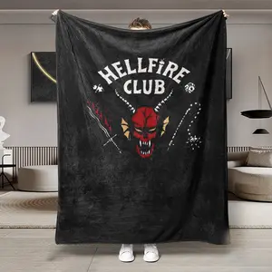 Hellfire Club Flannel Blanket, Soft Lightweight Warm, Perfect for Bed Sofa Office Camping Travel, Multi-Purpose Gift Idea