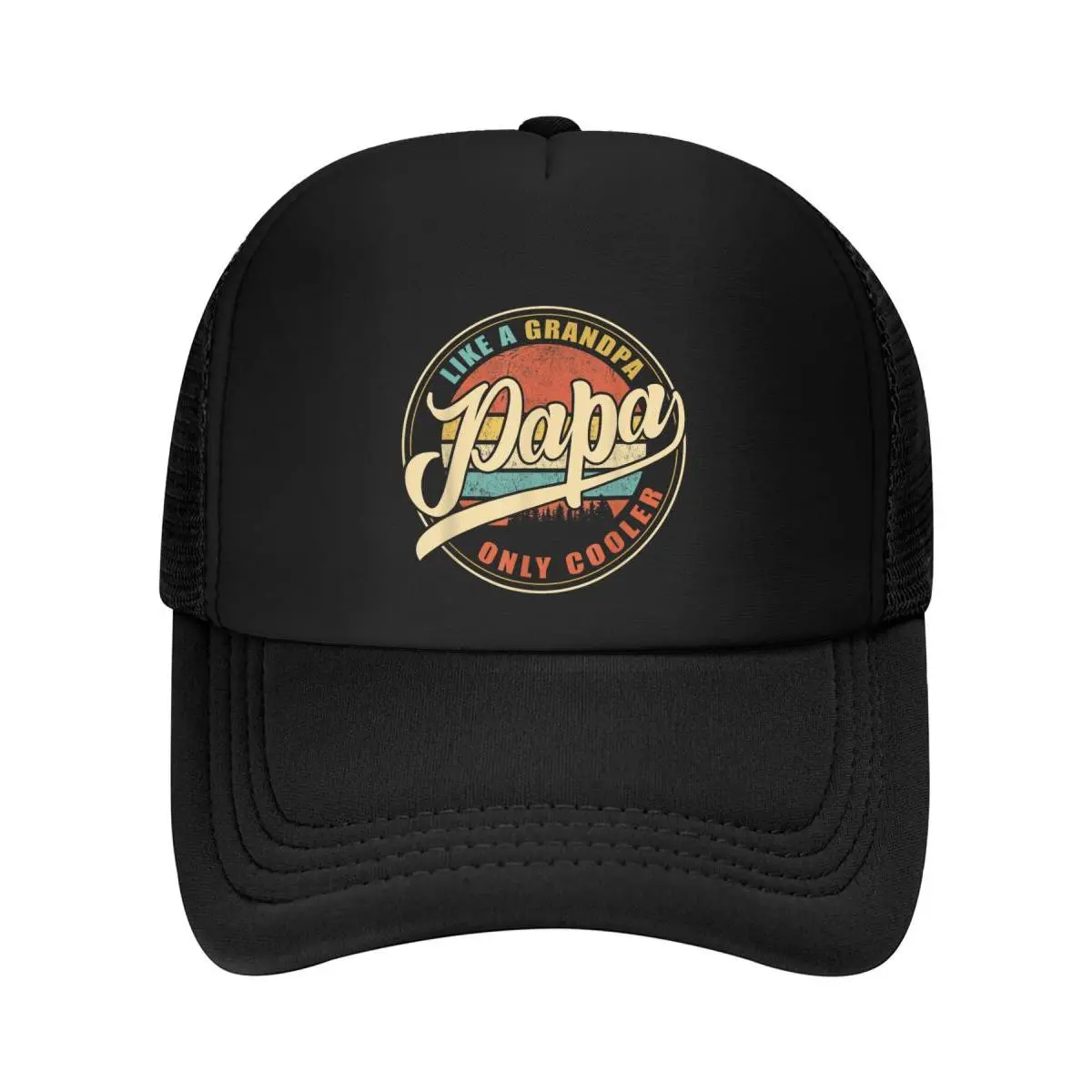Classic Dad Hat with 'Papa Like a Grandpa Only Cooler' Saying - Lightweight Outdoor Wear, Unisex Fit & UV Shielded Sun Protection, Breathable Mesh, Casual, Baseball Cap, Classic Cap, Durable, Machine Washable, One Size