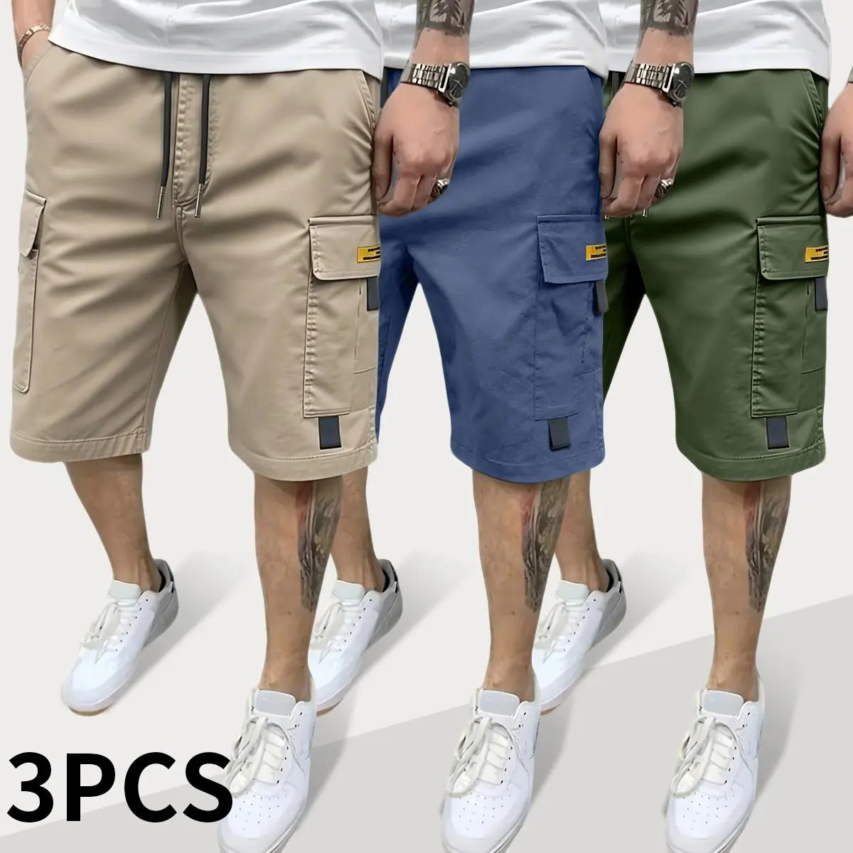 Khaki + Blue + Army Green