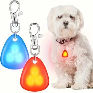 LED Dog Collar Light with Motion Sensor, Battery Powered Flashing Collar Light for All Sizes, Night Safety Leash Attachment, Glowing Dog Leash