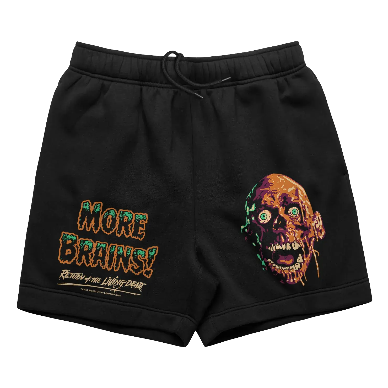 Return of the Living Dead Officially Licensed Tarman More Brains Unisex Sweat Shorts