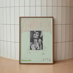 Zendaya Poster, Euphoria Series Poster, Two Style Black and White, Big Size Modern Prints, Wall Decor, Cool Wall Print,