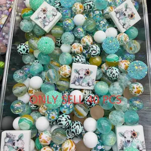 April Third Round Creative Acrylic Silicone Beads, Ideal for Jewelry Making, DIY Crafts, Accessories, Charming Design, Jewelry Making Supplies